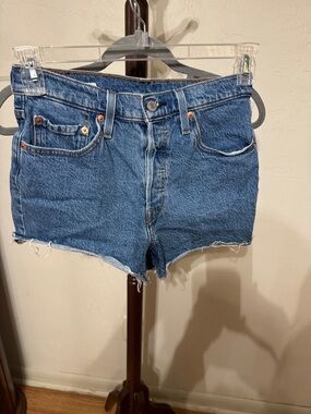 Ladies Levi’s Classic button fly Denim Shorts - Blue
